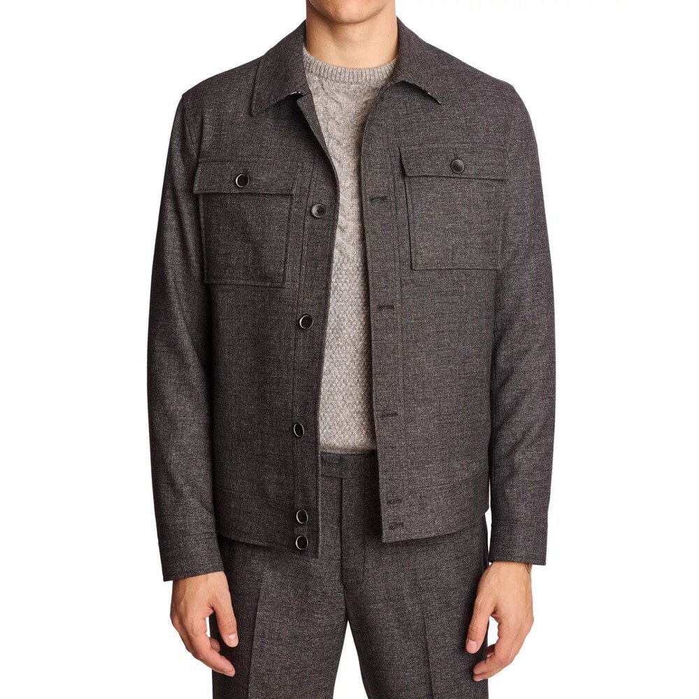 Paisley & Gray Men's Hilo Button Long-Sleeve Jacket Modern Look Charcoal Gray XL